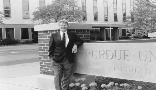 1989 Vernon at Purdue for Honorary degree ceremony.
