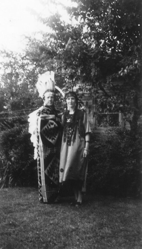 1940 Dad, Mom in costume for ï¿½Indian Love Call.ï¿½